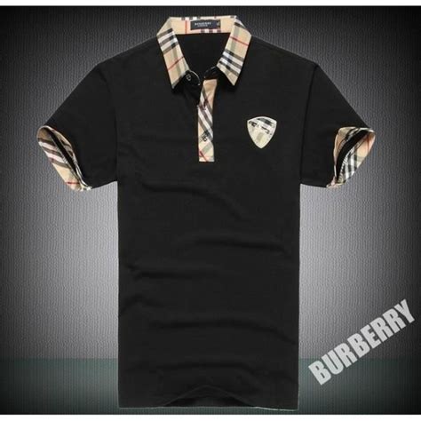 polo burberry pas cher homme|Polo en coton (Noir) .